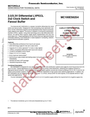 MC100ES6254FA datasheet  